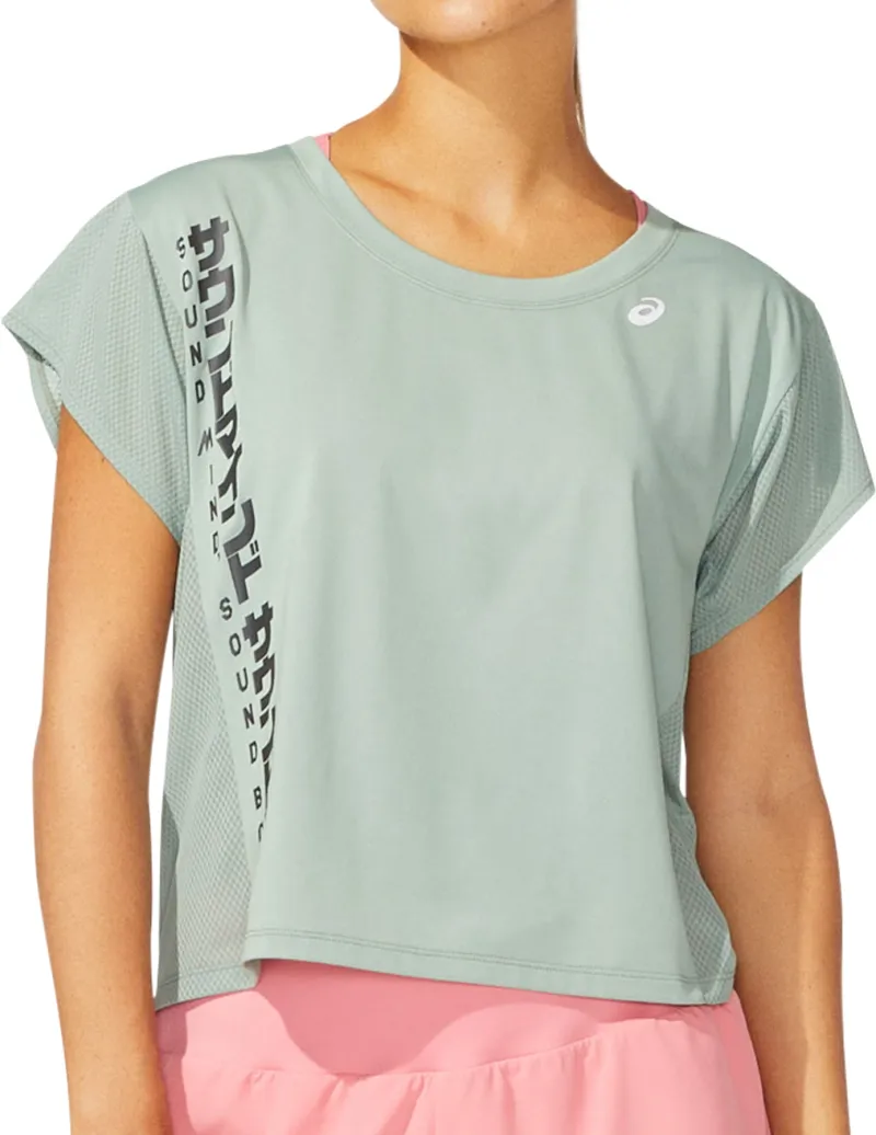 Asics SMSB Short Sleeve Womens Running Top - Grey