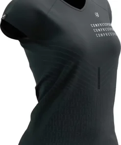Compressport Performance Short Sleeve Womens Running Top - Black