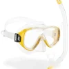 CRESSI ONDINA+ JUNIOR MASK AND SNORKEL COMBO CLEAR/YELLOW