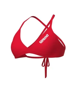 ARENA WOMENS TEAM SWIM TOP SOLID RED/WHITE 32/8