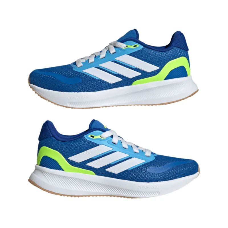 Adidas Junior Trainer Runfalcon 5 Royal/White/Luclem - Image 2