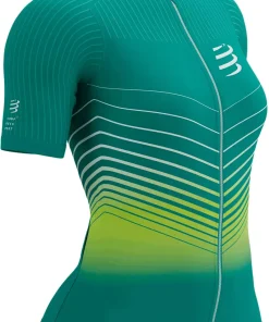 Compressport Tri Postural Aero Short Sleeve Womens Cycling Jersey - Green