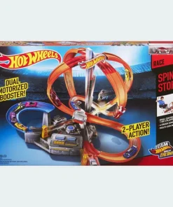 Hot Wheels Spin Storm Track Set | Toy Race Track with Motorized Fun CDL45