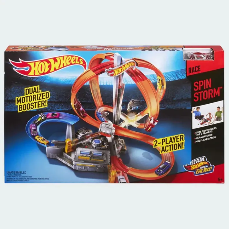 Hot Wheels Spin Storm Track Set | Toy Race Track with Motorized Fun CDL45