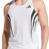adidas Adizero Archive Mens Running Vest - White