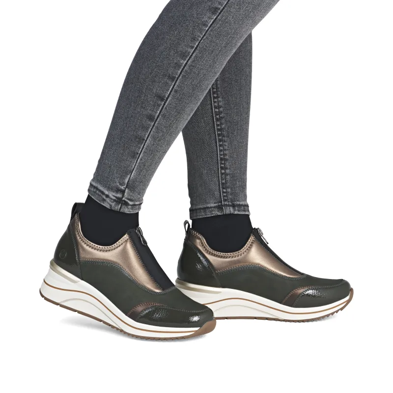 Remonte Womens Shoe D0T08-54 Green Combi - Image 2