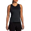 Brooks Womens Tank Top Luxe HTR Deep Black