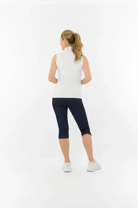 PURE GOLF REBECCA LILY PWP SLEEVELESS GOLF POLO WHITE - Image 3