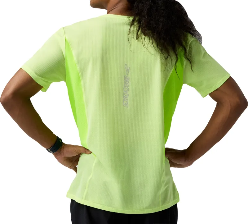 Brooks High Point 2.0 Short Sleeve Mens Running Top - Yellow - Image 2