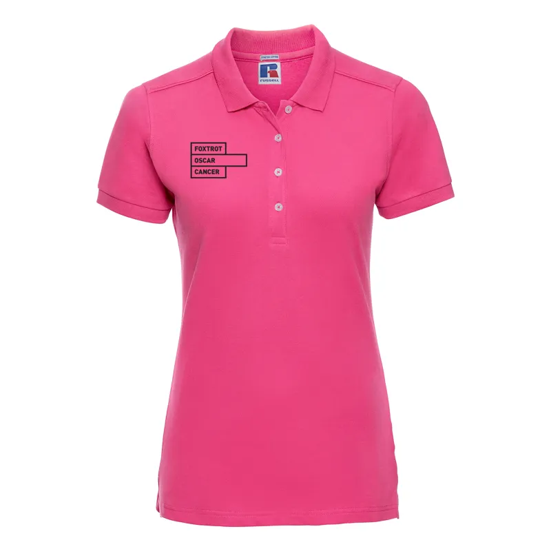 Foxtrot Oscar Womens Stretch Polo Shirt: Fuchsia
