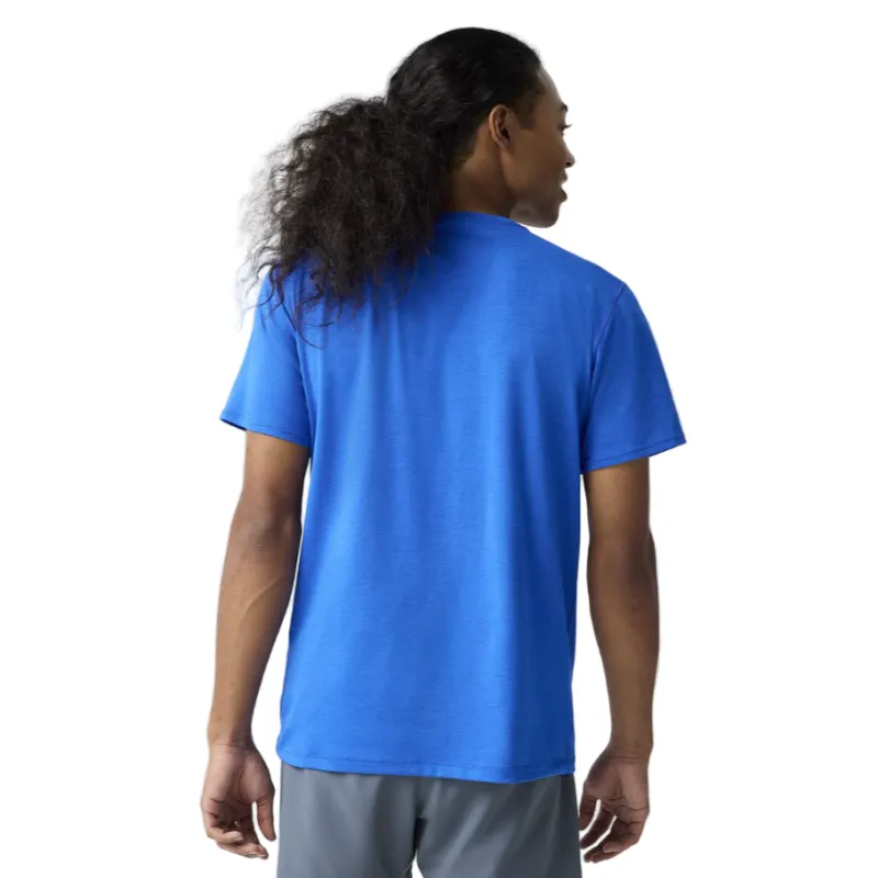 Brooks Mens T-shirt Luxe SS Htr Neo Blue - Image 2