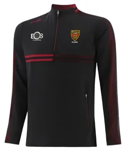 O’Neills Adults Top Down GAA Nepal Brushed ½ Zip Black/Red