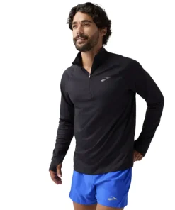 Brooks Mens Top Dash 1/4 Zip 3.0 Black