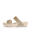 FITFLOP LULU MULTI-TONAL GLITTER SLIDES PLATINO/SILVER