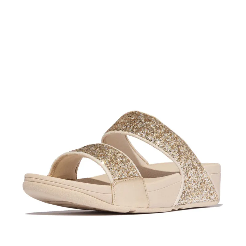 FITFLOP LULU MULTI-TONAL GLITTER SLIDES PLATINO/SILVER - Image 2