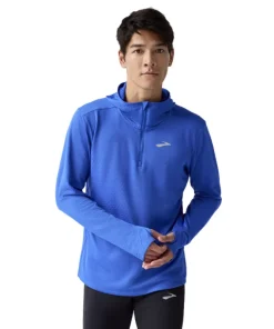 Brooks Mens Hoodie Notch Thermal 3.0 Neo Blue