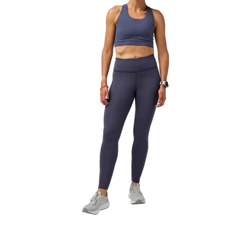 Brooks Womens Tights Momentum Thermal 2.0 Dk Nightshadow/Speed Logo