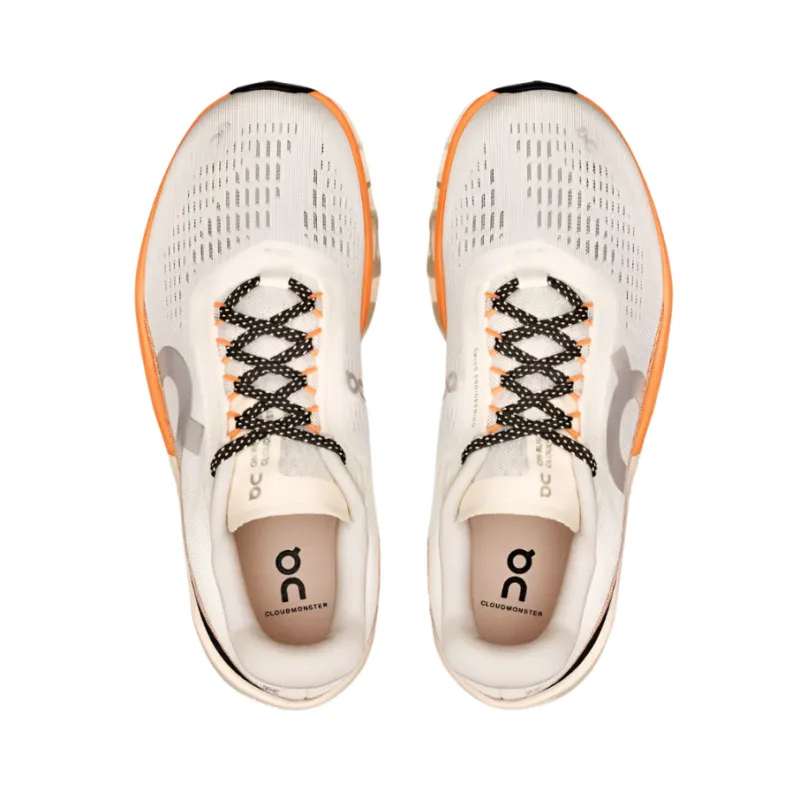 On Womens Trainer Cloudmonster 2 Ivory/Tangerine - Image 2