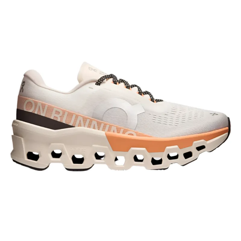 On Womens Trainer Cloudmonster 2 Ivory/Tangerine - Image 3
