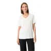 Soaked Womens T-Shirt Columbine V-Neck S/S Broken White