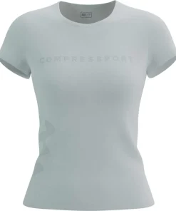 Compressport Logo Short Sleeve Womens Running Top - White