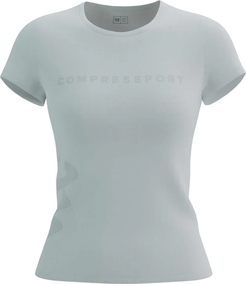 Compressport Logo Short Sleeve Womens Running Top - White