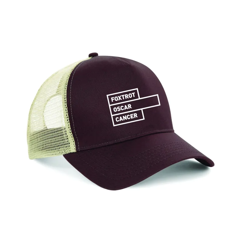 Foxtrot Oscar Snapback Trucker Cap: Chocolate/Caramel