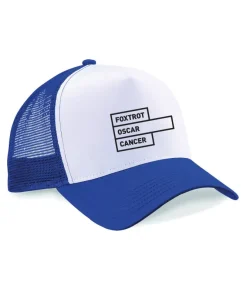 Foxtrot Oscar Snapback Trucker Cap: Royal/White