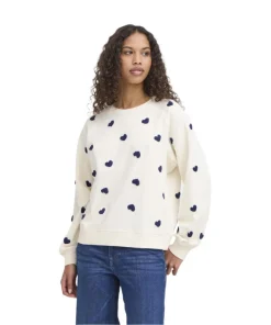 Ichi Womens Sweater Kasura Patriot Blue Heart