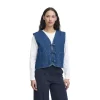 Ichi Womens Waistcoat Pellie Medium Blue
