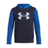 Under Armour Boys Hoodie Rival Fleece Blue Atlantis/Washed Navy/White