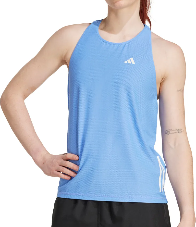 adidas Own The Run Womens Running Vest Tank Top - Blue