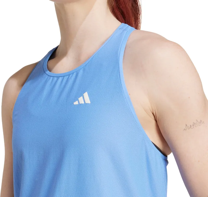 adidas Own The Run Womens Running Vest Tank Top - Blue - Image 3