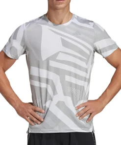 adidas Own The Run Short Sleeve Mens Running Top - Grey