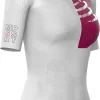 Compressport Tri Postural Aero Short Sleeve Womens Running Top - White