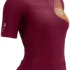 Compressport Trail Postural Half Zip Short Sleeve Womens Running Top - Red