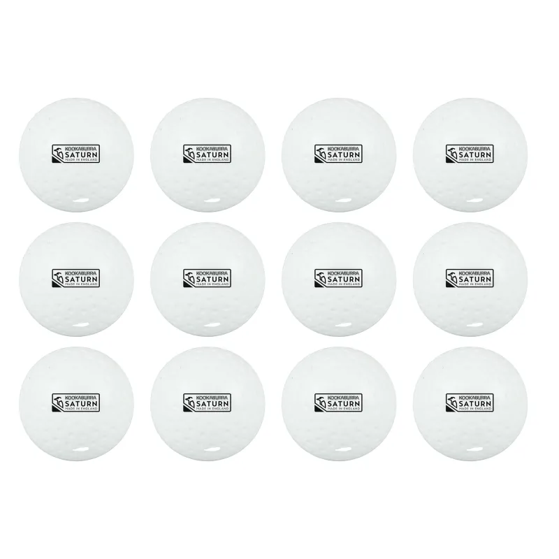 Kookaburra Saturn Dimple Hockey Ball - 12 Pack: White