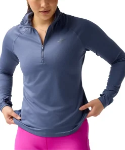 Brooks Dash 3.0 Half Zip Long Sleeve Womens Running Top - Blue