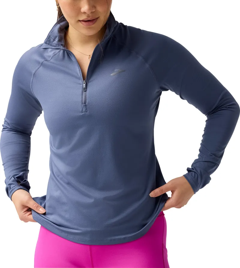 Brooks Dash 3.0 Half Zip Long Sleeve Womens Running Top - Blue