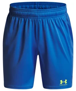 Under Armour Boys Shorts Challenger Knit Blue Atlantis/High Vis Yellow
