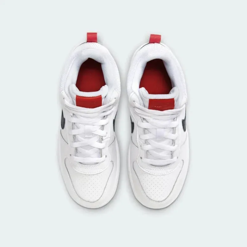 Nike Court Borough Mid Juniors' White Trainers 839977 107 - Image 3