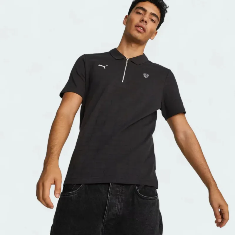 Puma x Ferrari Jacquard Polo Men's Black 538331 01
