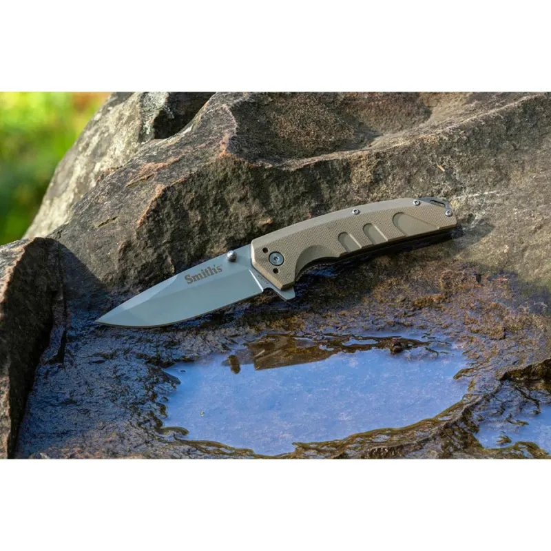 Smiths Satin Drop Point Blade - Desert Tan - Image 2