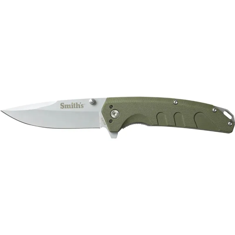 Smiths Satin Drop Point Blade - OD Green