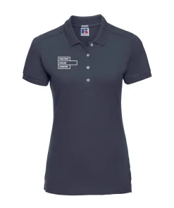 Foxtrot Oscar Womens Stretch Polo Shirt: Navy