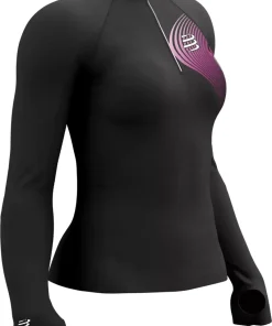 Compressport Winter Trail Postural Half Zip Long Sleeve Womens Running Top - Grey