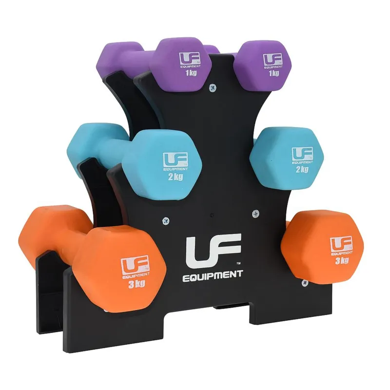 Urban Fitness 12kg Dumbbell Tree Set - Image 3