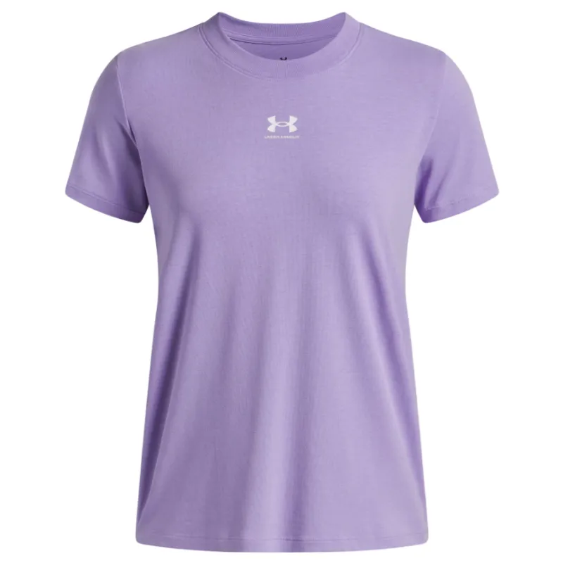 Under Armour Womens Tee Rival Core S/S Transparent/White - Image 2