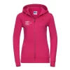 Foxtrot Oscar Womens Zipped Hoodie: Fuchsia
