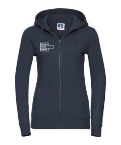Foxtrot Oscar Womens Zipped Hoodie: Navy